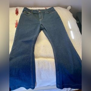 Boden Flare Jeans in Indigo (dark blue).  Great condition.